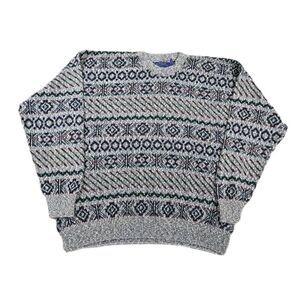 Vintage Cambridge Classic Boxy Knit Crewneck Pullover Sweater Cosby Cozy Winter